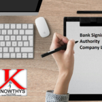 Bank Signing Authority Company Letter